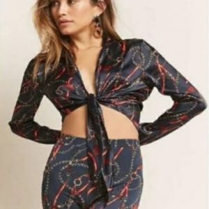 Forever 21 Tie Blouse